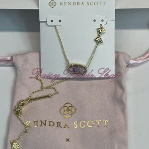 ✨Defective Kendra Scott LoveShackFancy Elisa Sunny Meadow Purple Iris Necklace✨